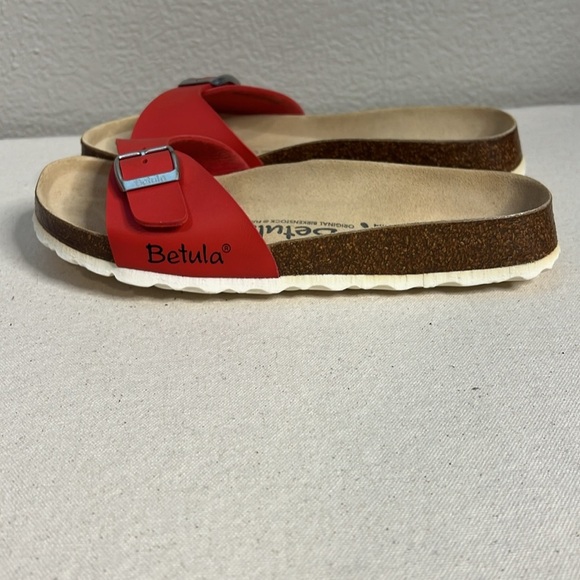 Betula by Birkenstock Red Slide Sandals Size 37 - Picture 5 of 10